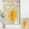 Designart - Glam Yellow Explosion Blocks - Modern & Transitional Canvas in Gold Frame